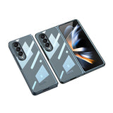 Galaxy Z Fold 4 Kılıf Zore Full Camlı Kıpta Kapak Gold