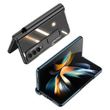 Galaxy Z Fold 4 Kılıf Zore Kıpta Standlı Kalem Bölmeli Kapak Siyah