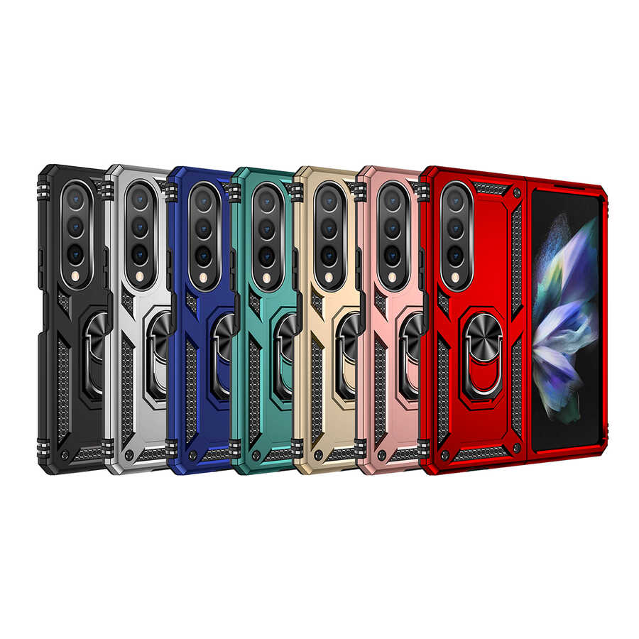 Galaxy Z Fold 4 Kılıf Zore Vega Kapak Kırmızı