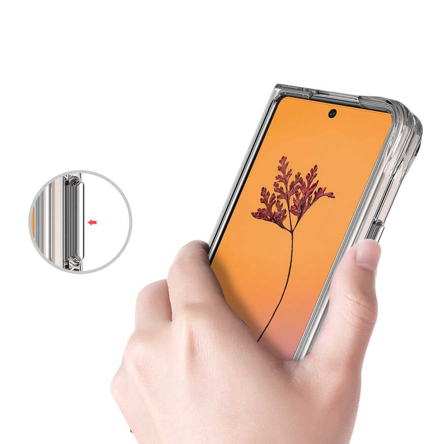 Galaxy Z Fold 4 Kılıf Zore Vonn Kapak Renksiz