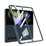 Galaxy Z Fold 5 Kılıf Zore Full Camlı Kıpta Kapak Gold