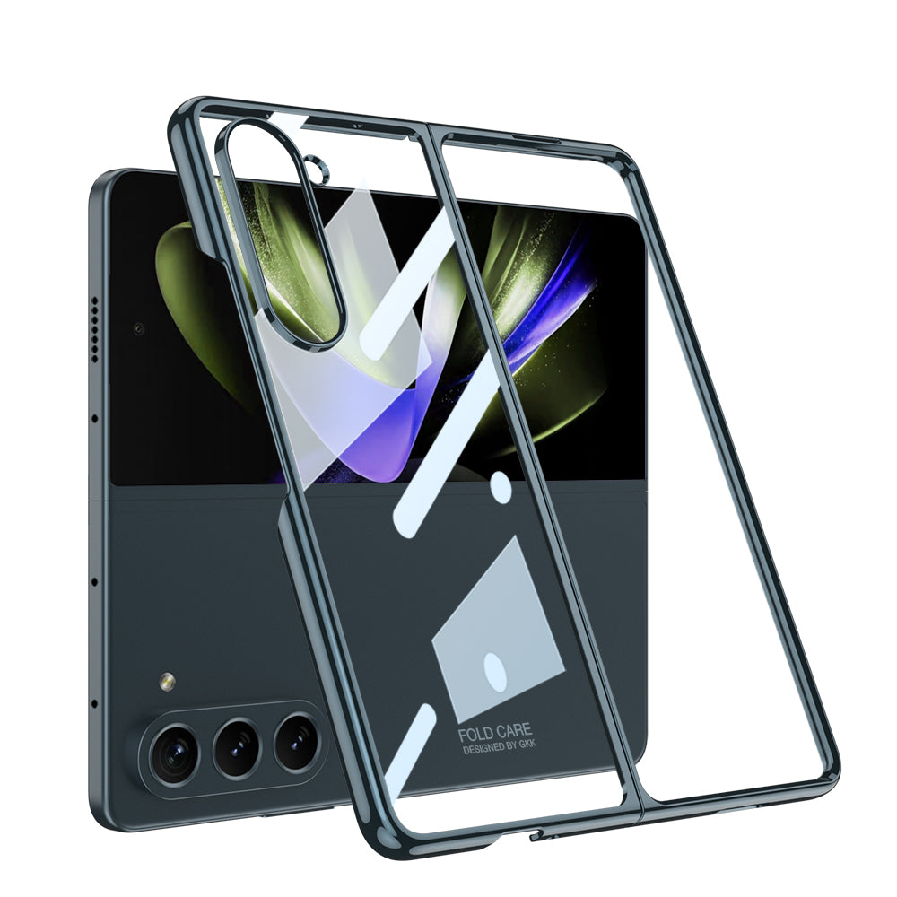 Galaxy Z Fold 5 Kılıf Zore Full Camlı Kıpta Kapak Renksiz