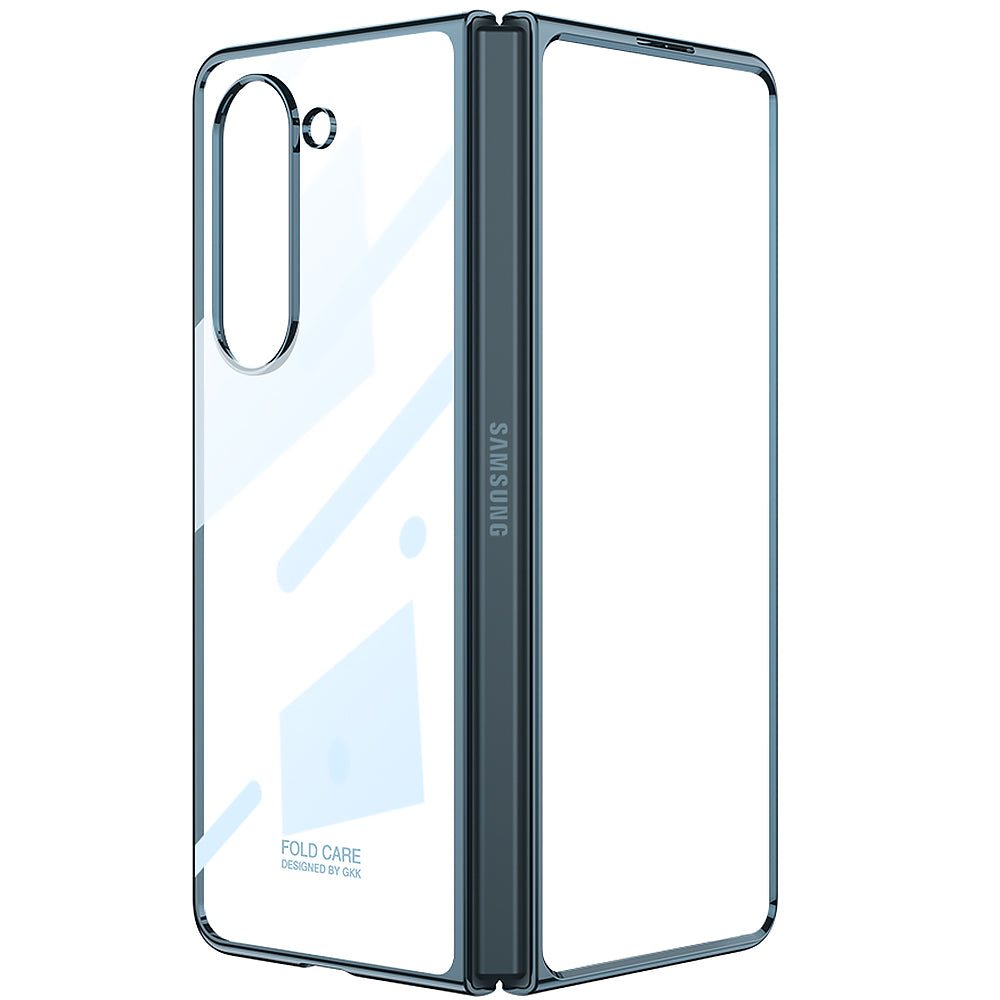 Galaxy Z Fold 5 Kılıf Zore Full Camlı Kıpta Kapak Siyah