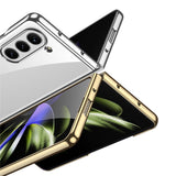 Galaxy Z Fold 5 Kılıf Zore Full Camlı Kıpta Kapak Siyah