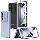Galaxy Z Fold 5 Kılıf Kamera Korumalı Zore Kıpta Sürgülü Kapak Siyah