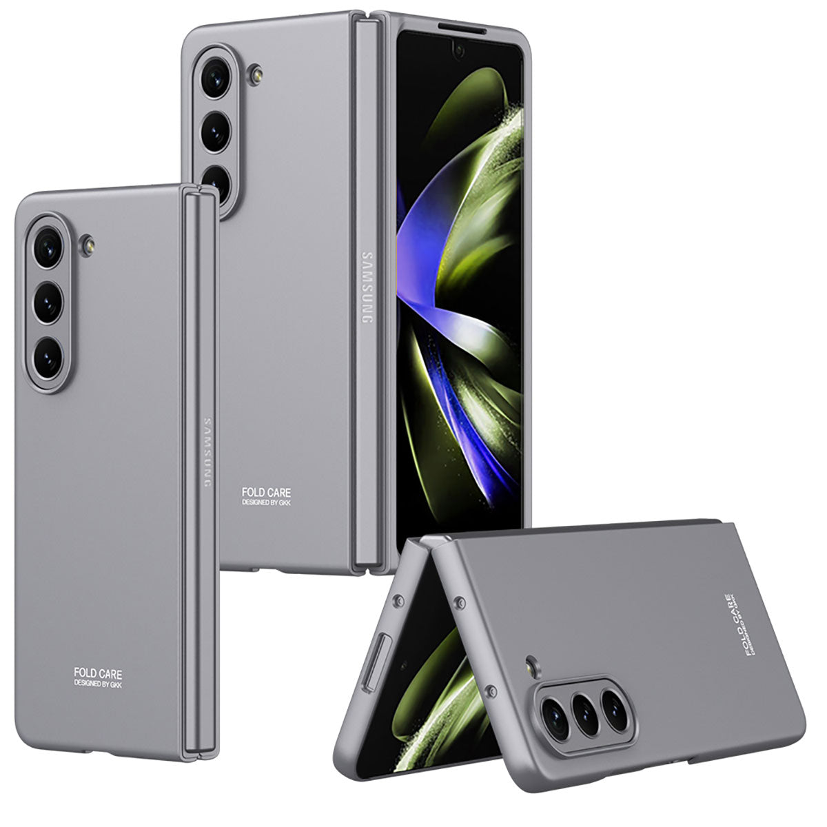 Galaxy Z Fold 5 Kılıf Zore Sert Kıpta Kapak Rose Gold