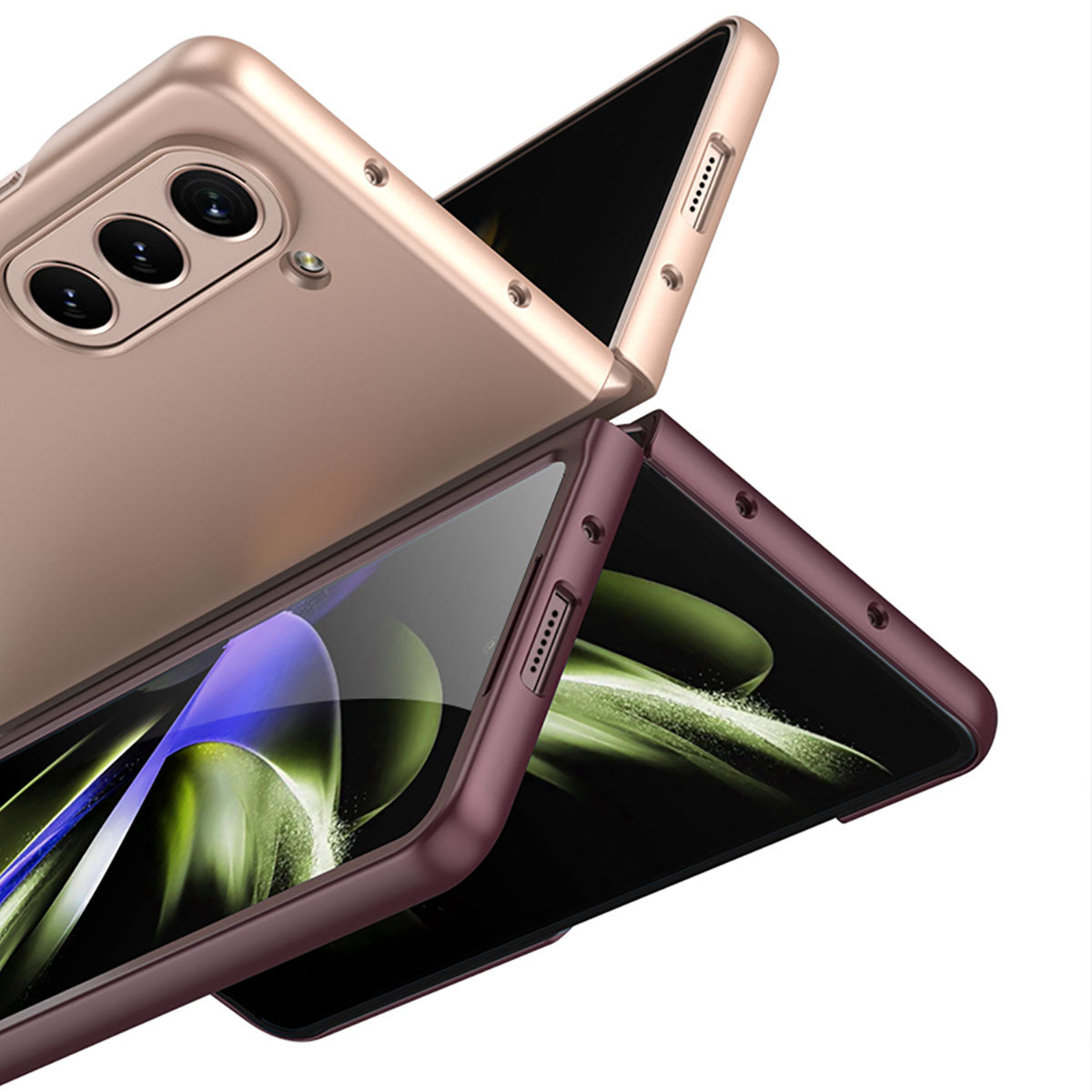 Galaxy Z Fold 5 Kılıf Zore Sert Kıpta Kapak Siyah