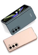Galaxy Z Fold 5 Kılıf Zore Sert Kıpta Kapak Rose Gold