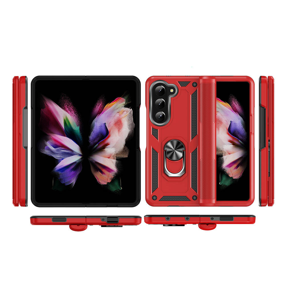 Galaxy Z Fold 5 Kılıf Zore Vega Kapak Kırmızı