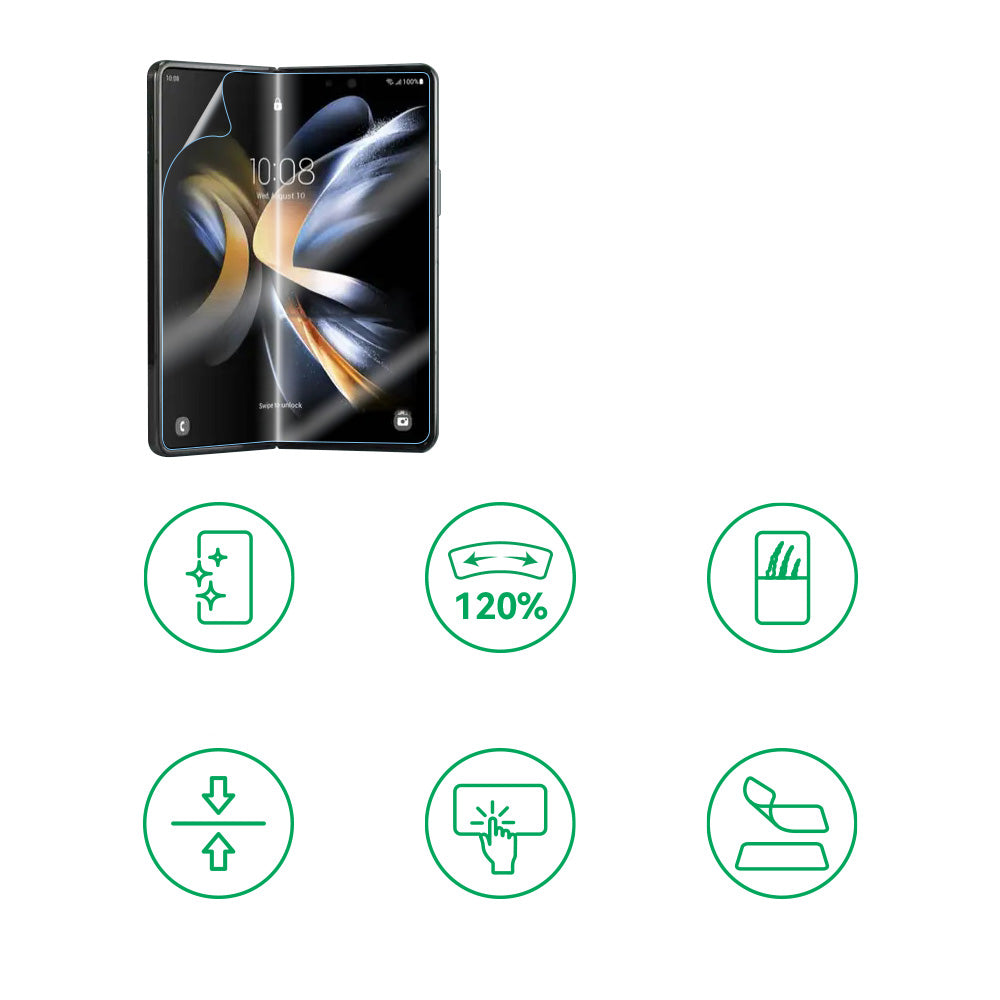 Galaxy Z Fold 5 Zore Hizalama Aparatlı S-Fit Body Ekran Koruyucu Renksiz