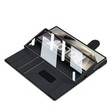 Galaxy Z Fold 6 Kılıf Kamera Korumalı Kadife Tasarımlı Zore Kıpta Kalem Bölmeli Fest Kapak Siyah