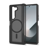 Galaxy Z Fold 6 Kılıf M-Safe Şarj Özellikli Kamera Korumalı Zore Lunex Kapak Siyah