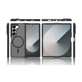 Galaxy Z Fold 6 Kılıf M-Safe Şarj Özellikli Kamera Korumalı Zore Lunex Kapak Siyah