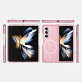 Galaxy Z Fold 6 Kılıf M-safe Şarj Özellikli Parlayan Simli Saydam Renkli Zore Allstar Kapak Mor