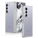 Galaxy Z Fold 6 Kılıf Titanyum Metal Tasarımlı Zore Kıpta Caz Kapak Gri