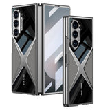 Galaxy Z Fold 6 Kılıf Ultra İnce Kamera Korumalı PC + Deri Arka Yüzey Zore X-Pro Kapak Siyah