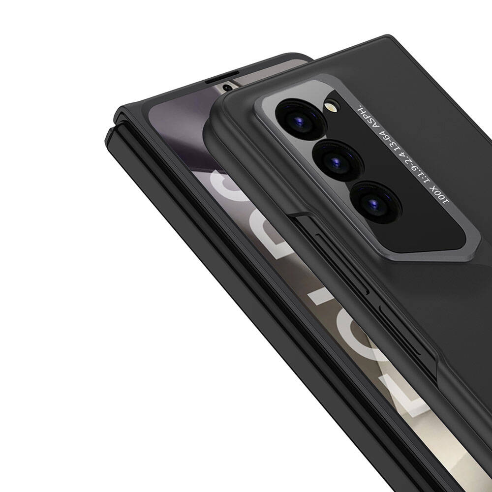 Galaxy Z Fold 6 Kılıf Ultra İnce Kamera Korumalı Sert Rubber Zore Procase Kapak Titanyum-Gri