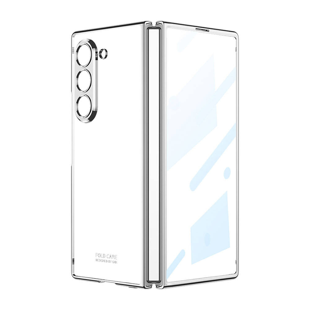 Galaxy Z Fold 6 Kılıf Zore Full Camlı Kıpta Kapak Siyah