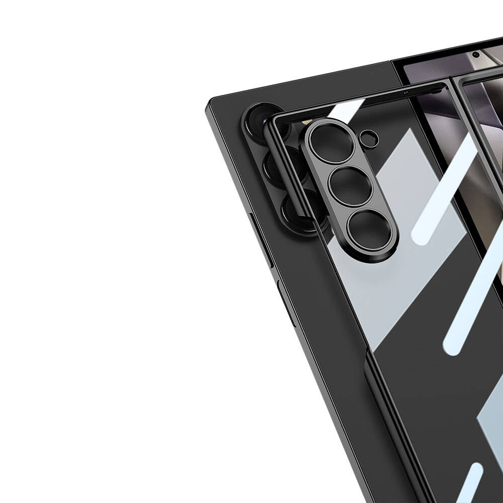 Galaxy Z Fold 6 Kılıf Zore Full Camlı Kıpta Kapak Gümüş