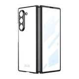 Galaxy Z Fold 6 Kılıf Zore Full Camlı Kıpta Kapak Siyah