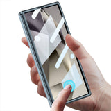 Galaxy Z Fold 6 Kılıf Zore Full Camlı Kıpta Kapak Siyah