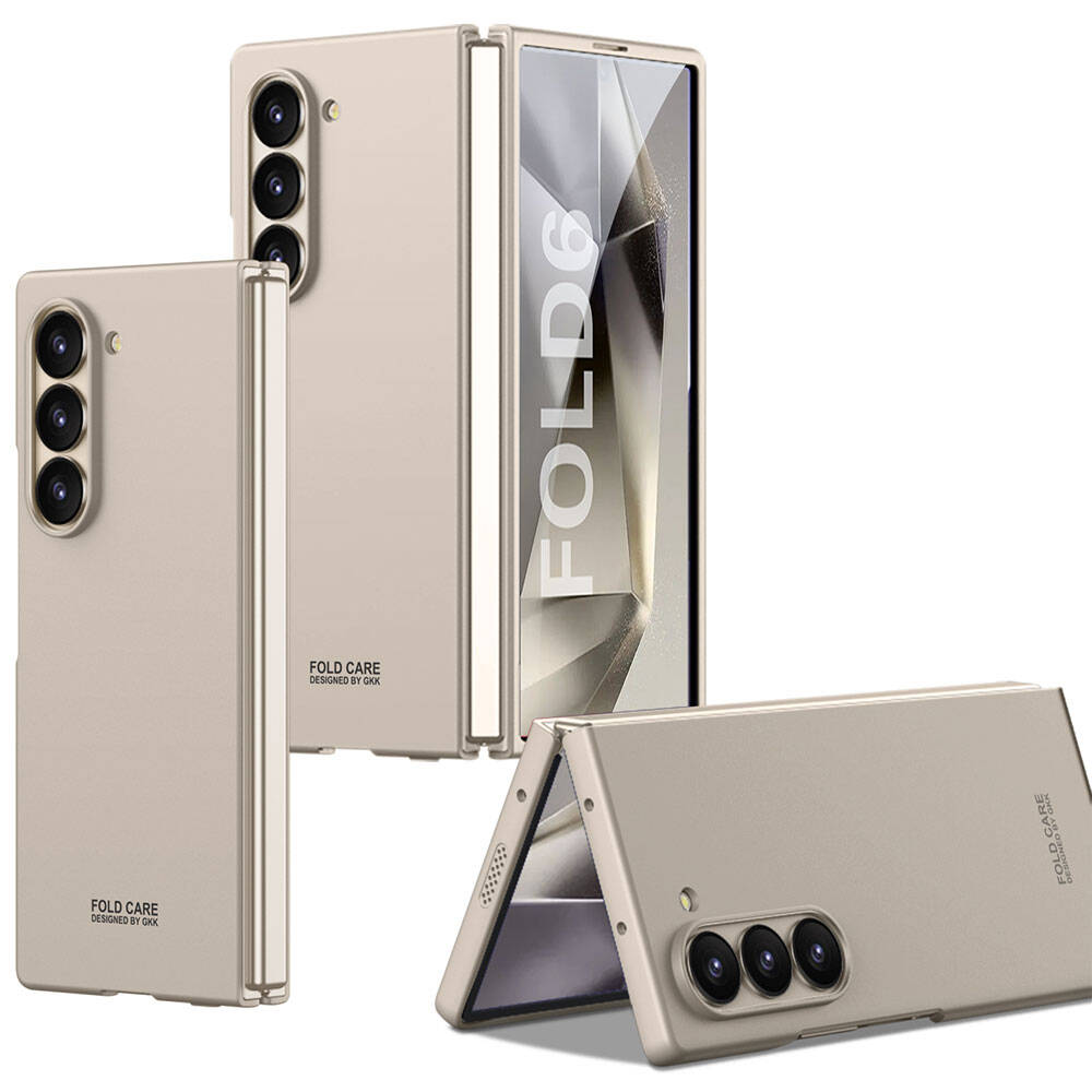 Galaxy Z Fold 6 Kılıf Zore Sert Kıpta Kapak Titanyum-Gri