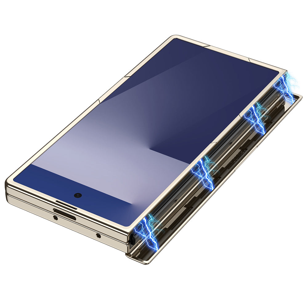Galaxy Z Fold 7 Kılıf Kamera Korumalı Şeffaf Tasarımlı Zore Lego Standlı Kapak Gümüş