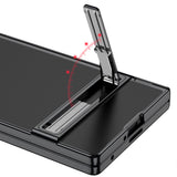 Galaxy Z Fold 7 Kılıf Kamera Korumalı Şeffaf Tasarımlı Zore Lego Standlı Kapak Gümüş