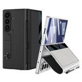 Galaxy Z Fold 7 Kılıf Kamera Korumalı Zore Kıpta Aynalı Kalem Bölmeli Fest Kapak Siyah