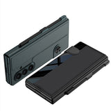 Galaxy Z Fold 7 Kılıf Kamera Korumalı Zore Kıpta Aynalı Kalem Bölmeli Fest Kapak Siyah