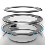 Galaxy Z Fold 7 Kılıf M-safe Şarj Özellikli Zore Kıpta Yüzüklü Kamera Korumalı Kapak Siyah