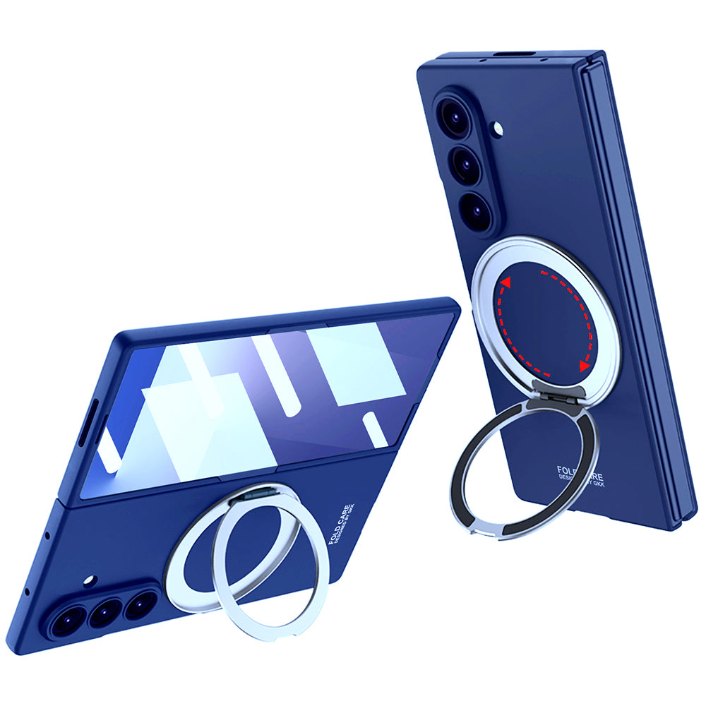 Samsung Galaxy Z Fold 7 M-safe Şarj Özellikli Kıpta Yüzüklü Kamera Korumalı Kılıf Lacivert