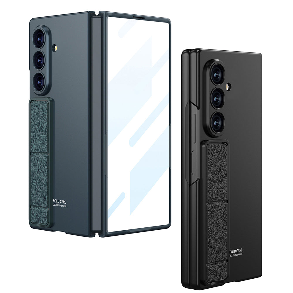Samsung Galaxy Z Fold 7 Standlı Kıpta Qstand Kılıf Siyah