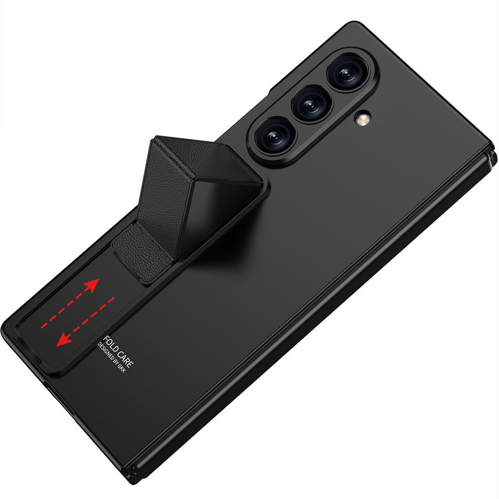 Samsung Galaxy Z Fold 7 Standlı Kıpta Qstand Kılıf Siyah