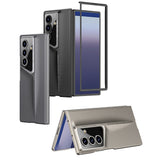 Galaxy Z Fold 7 Kılıf Ultra İnce Kamera Korumalı Sert Rubber Zore Procase Kapak Titanyum-Gri