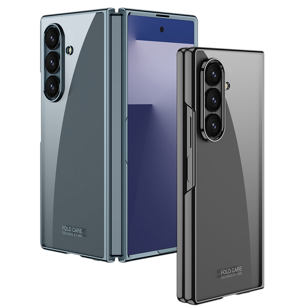 Galaxy Z Fold 7 Kılıf Zore Full Camlı Kıpta Kapak Şeffaf
