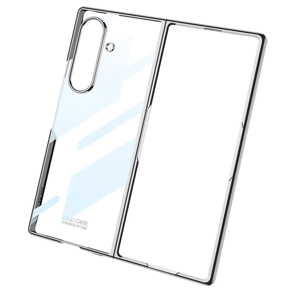 Galaxy Z Fold 7 Kılıf Zore Full Camlı Kıpta Kapak Şeffaf