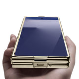 Galaxy Z Fold 7 Kılıf Zore Full Camlı Kıpta Kapak Gri-Yeşil