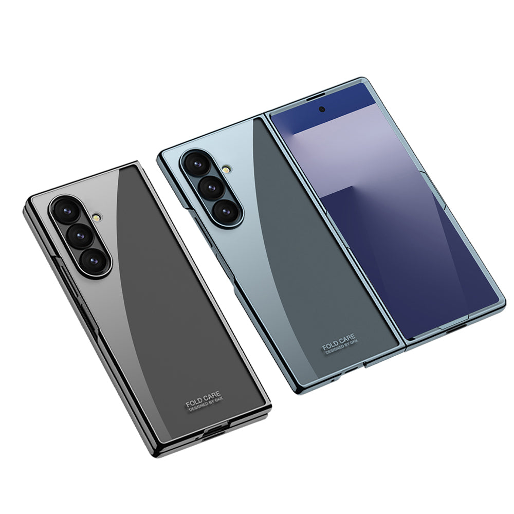Galaxy Z Fold 7 Kılıf Zore Full Camlı Kıpta Kapak Gümüş