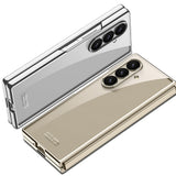 Galaxy Z Fold 7 Kılıf Zore Full Camlı Kıpta Kapak Şeffaf