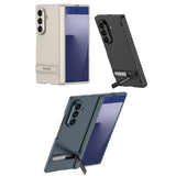 Samsung Galaxy Z Fold 7 Kıpta Standlı Kılıf Gri