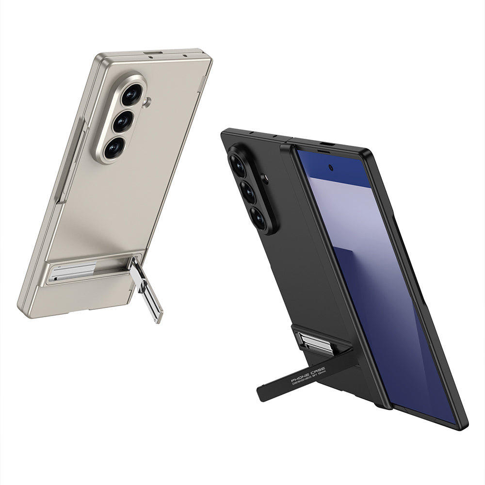 Samsung Galaxy Z Fold 7 Kıpta Standlı Kılıf Gri