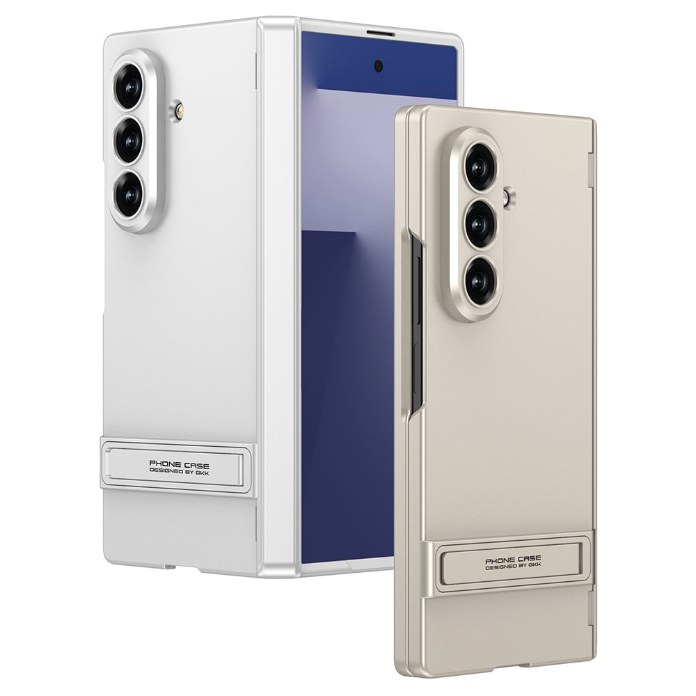 Samsung Galaxy Z Fold 7 Kıpta Standlı Kılıf Gri