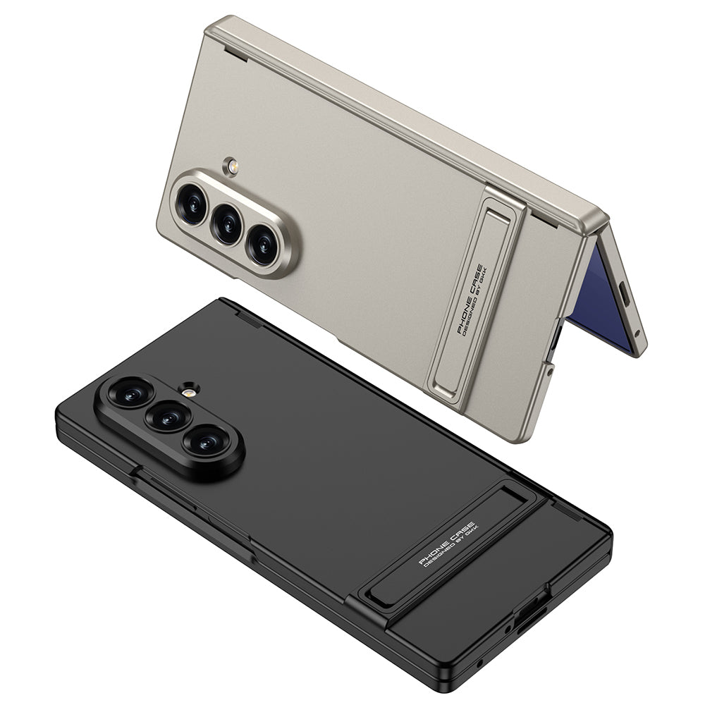 Samsung Galaxy Z Fold 7 Kıpta Standlı Kılıf Gri
