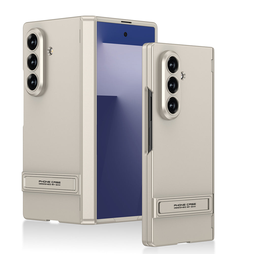 Samsung Galaxy Z Fold 7 Kıpta Standlı Kılıf Gri