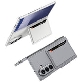 Galaxy Z Fold 7 Suni Deri Arka Yüzey Zore Kartlıklı Kıpta Silikon Kapak Yeşil