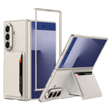 Galaxy Z Fold 7 Suni Deri Arka Yüzey Zore Kartlıklı Kıpta Silikon Kapak Yeşil