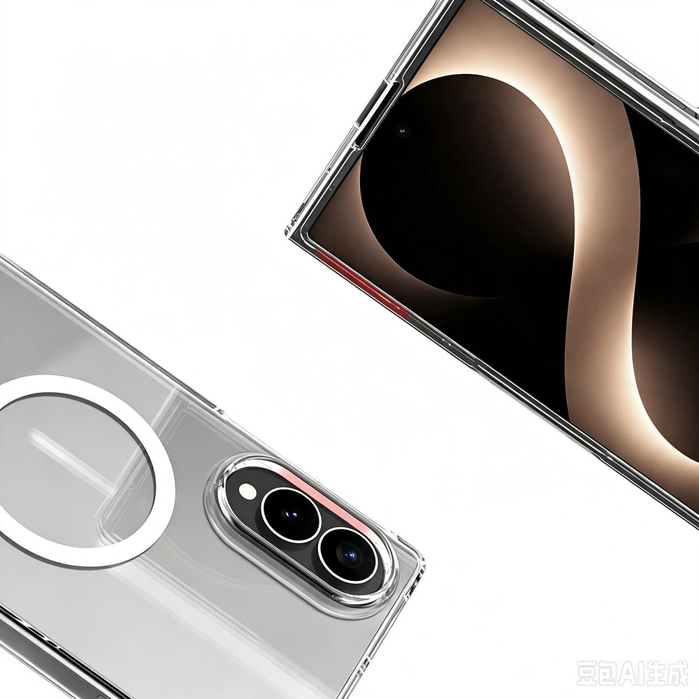 Galaxy Z Fold 8 Kamera Korumalı M-Safe Şarj Özellikli Şeffaf Zore London Sert PC Kapak Şeffaf