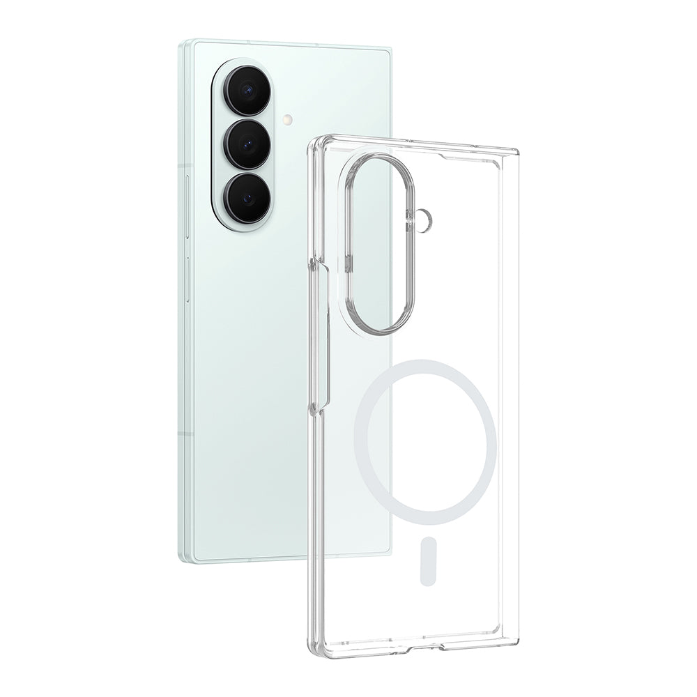 Galaxy Z Fold 8 Ultra Kamera Korumalı M-Safe Şarj Özellikli Şeffaf Zore London Sert PC Kapak Şeffaf