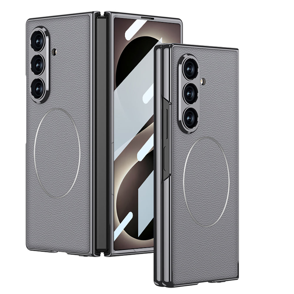 Galaxy Z Fold 8 Ultra Kılıf M-safe Şarj Özellikli Zore Kıpta KPT-10 Sert PC Kapak Gri